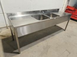 Stainless steel sink - 240x70 cm 